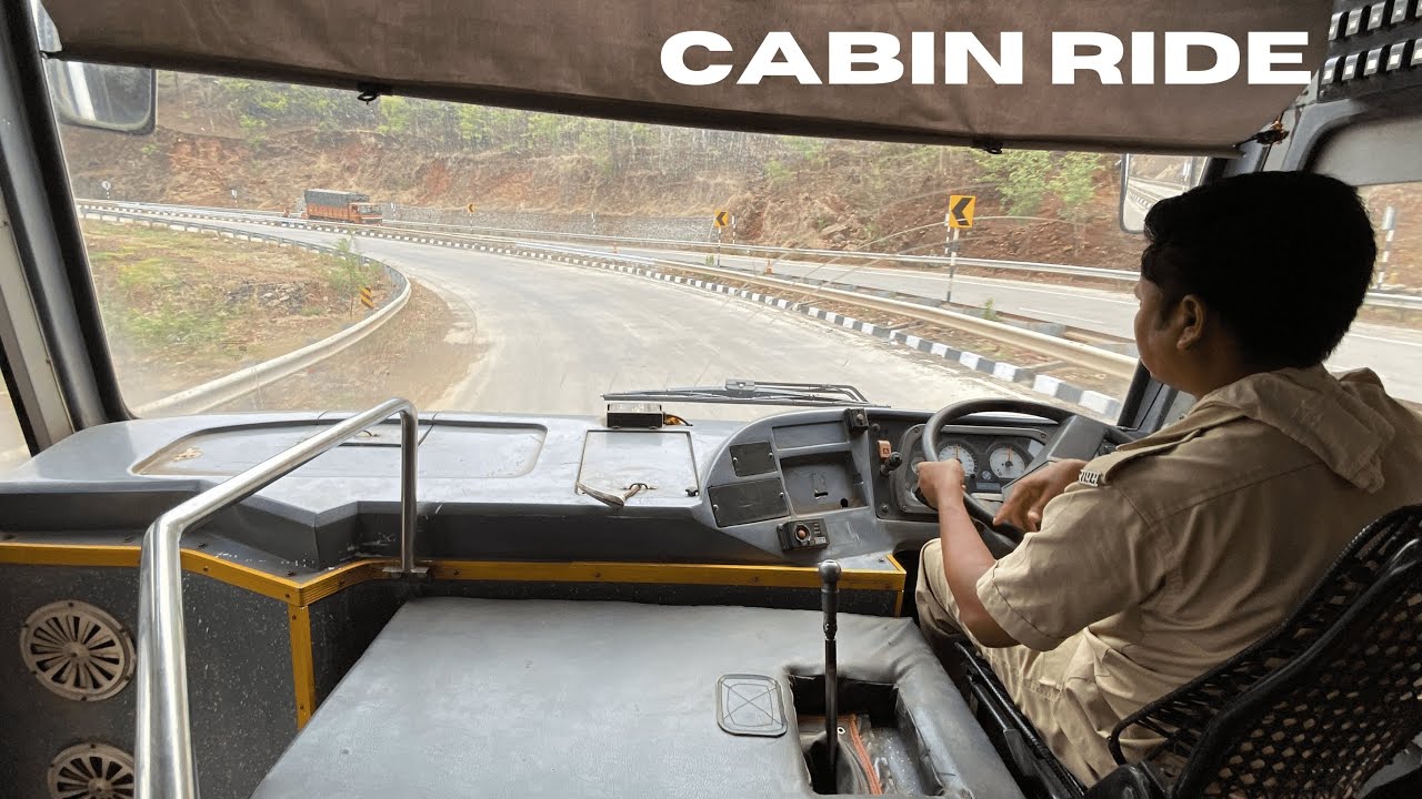पोलादपूर ते चिपळूण | Ashok Leyland Cheetah Sleeper Bus Cabin Ride | Mumbai Goa Highway Journey