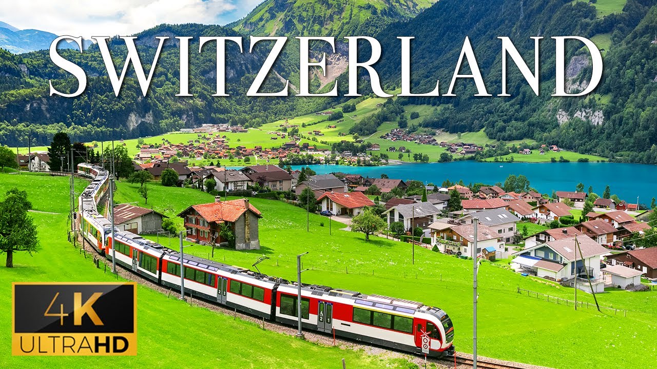 FLYING OVER SWITZERLAND (4K UHD) - Peaceful Music With Stunning Beautiful Nature Film For Relaxation