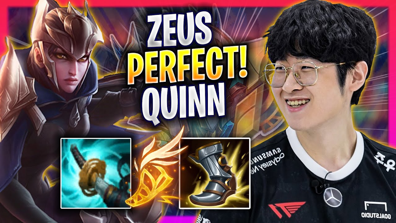 ZEUS PERFECT GAME WITH QUINN! - T1 Zeus Plays Quinn TOP vs Renekton! | Season 2024