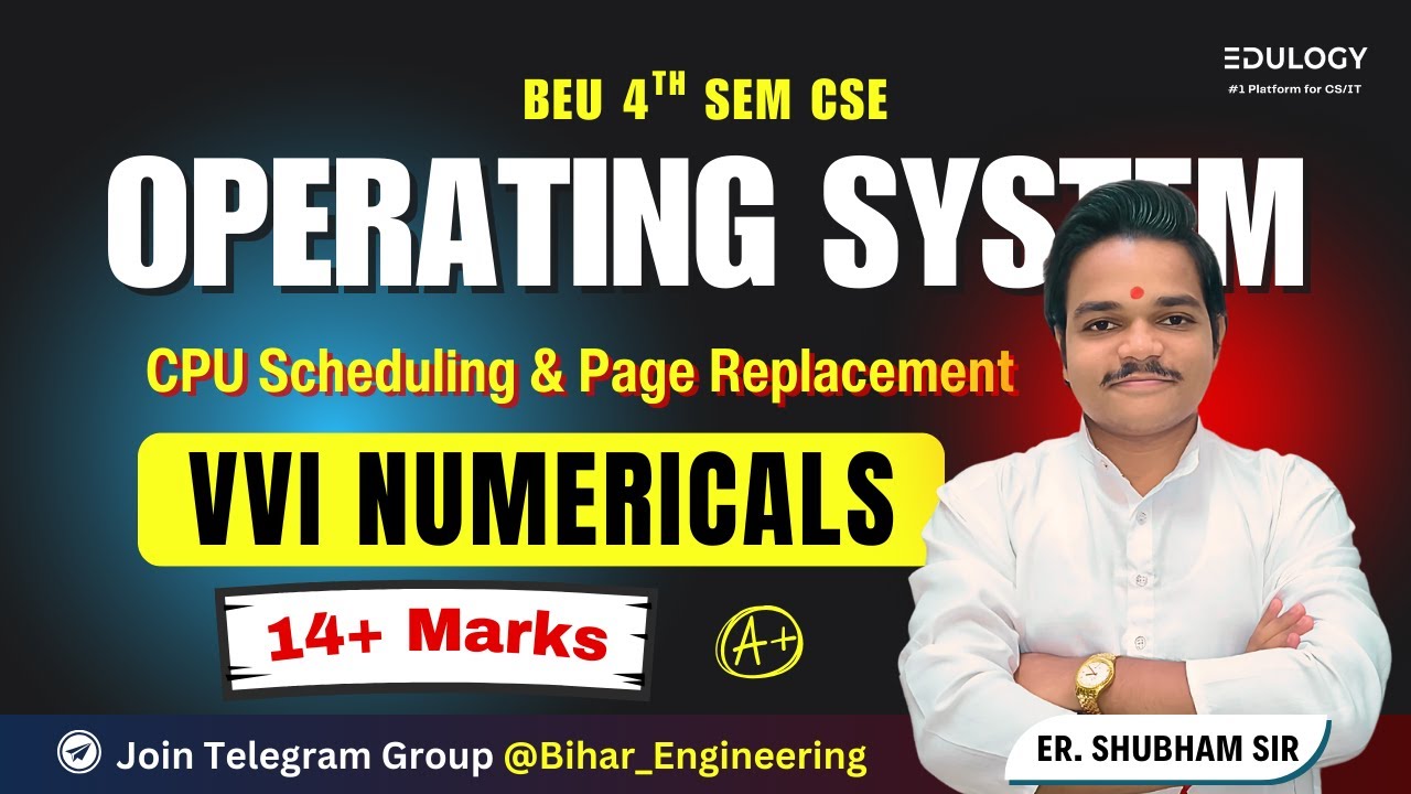 Operating System VVI Numericals 🎯 | Guaranteed 14 Marks 🔥| BEU 4th Sem CSE #shubhamsir