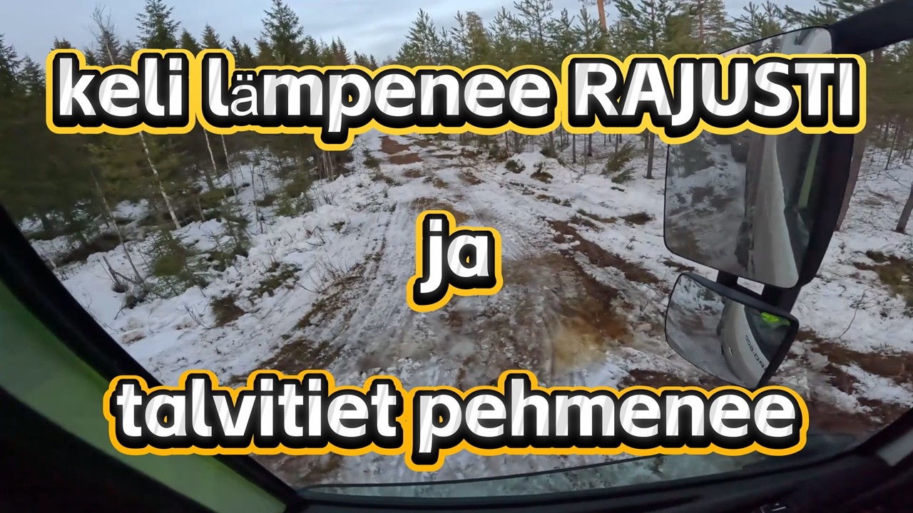 Keli lämpenee rajusti ja talvitiet pehmenee.