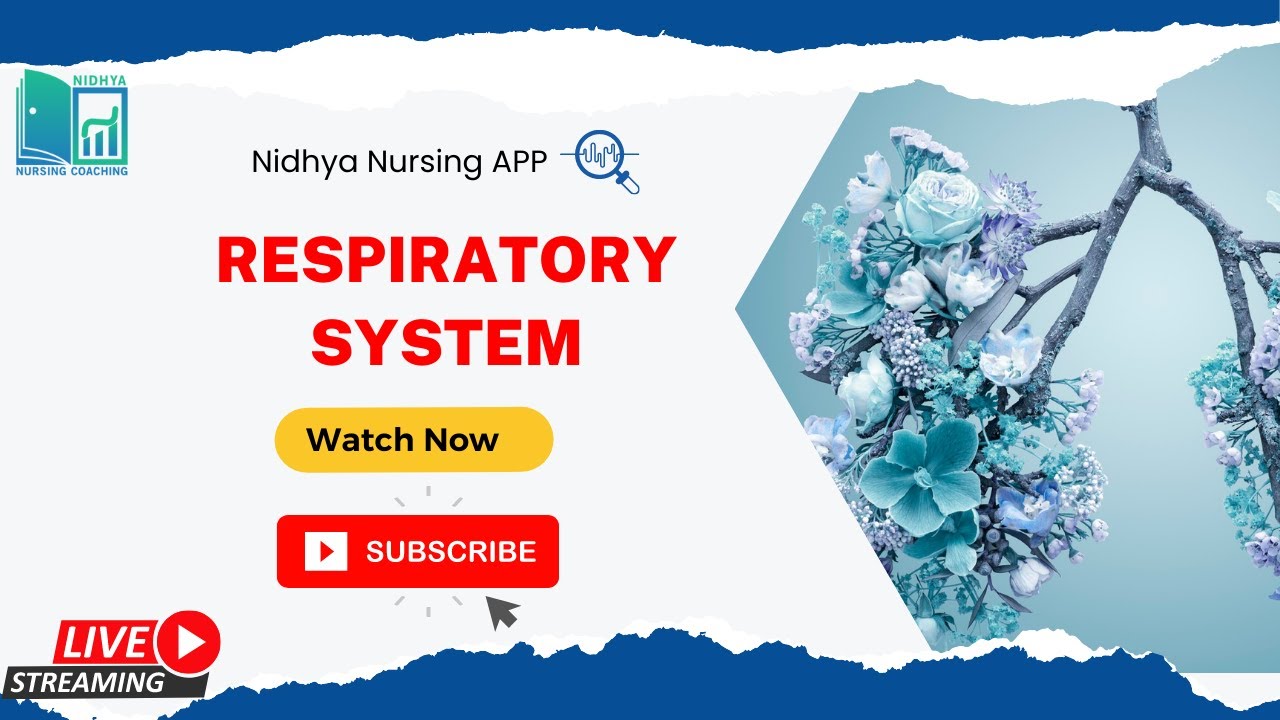 Respiratory System || Nidhya Nursing Coaching for Competitive Exams