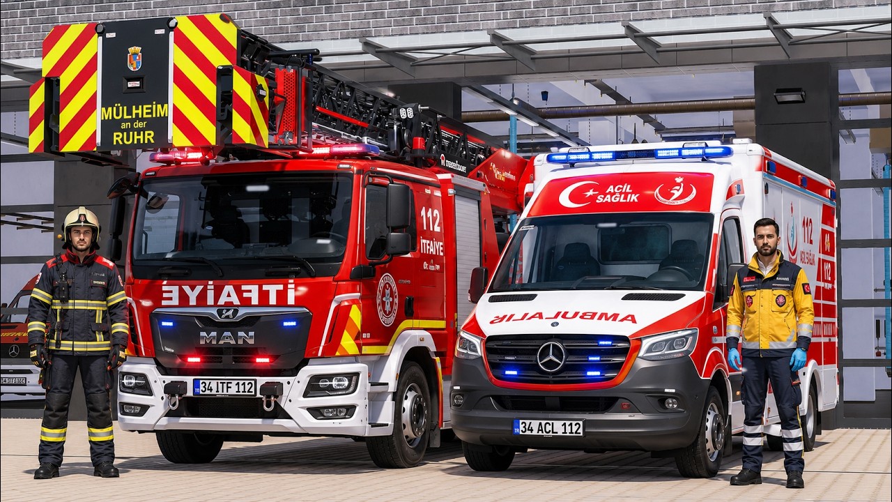 Emergency Call 112 &ndash; Turkish Fire Brigade, Ambulance Responders on Duty! 4K