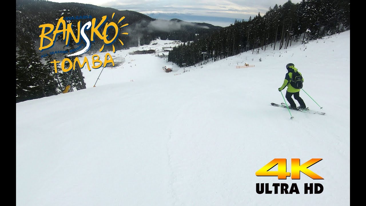 Bansko - Tomba - Black Ski Run - 4K Video