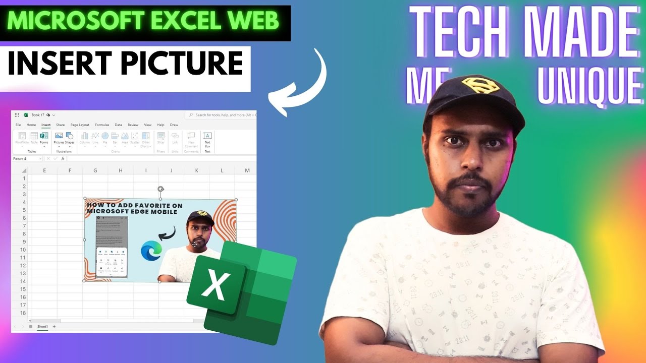 How to insert pictures in Microsoft excel web | insert pictures in Microsoft excel