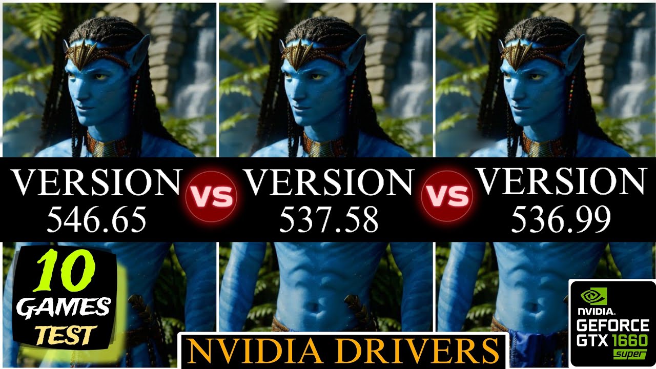Nvidia Drivers Comparison ( V 546.65 vs V 537.58 vs V 536.99 ) | 10 Games Test | ft. GTX 1660 Super