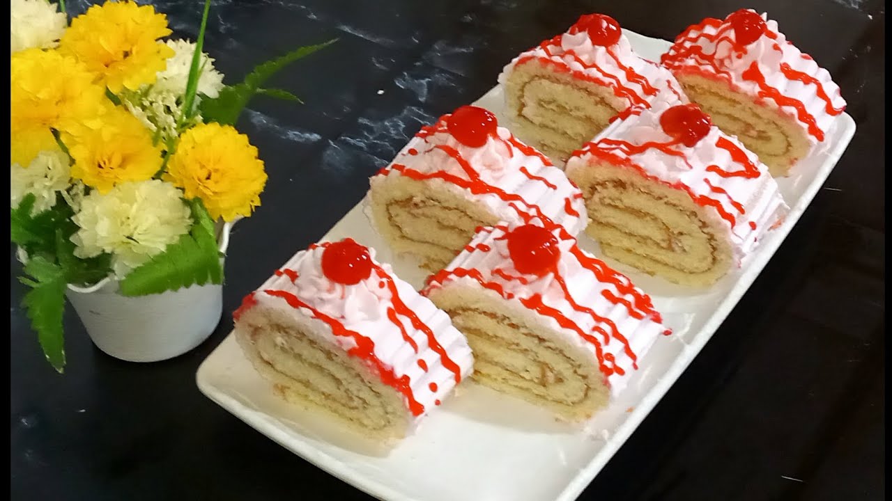 جينواز 5 ملاعق 🥄مستحيل تجربيها وماتنجحش معاك⁉️بدون محسن❌️غير ب2 بيضات فقط ❗️بسكوي رولي بذوق لفرولة🍓