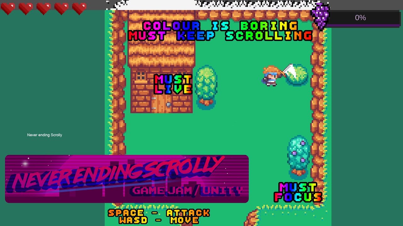 Never Ending Scrolly - Game Jam Project - Unity C#