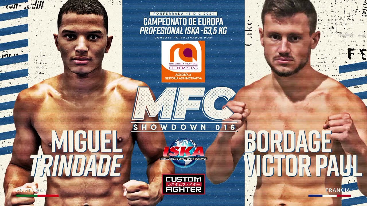 MFC017 Campeonato de Europa de Muaythai -63,5KG Miguel Trindade Vs Victor Bordage