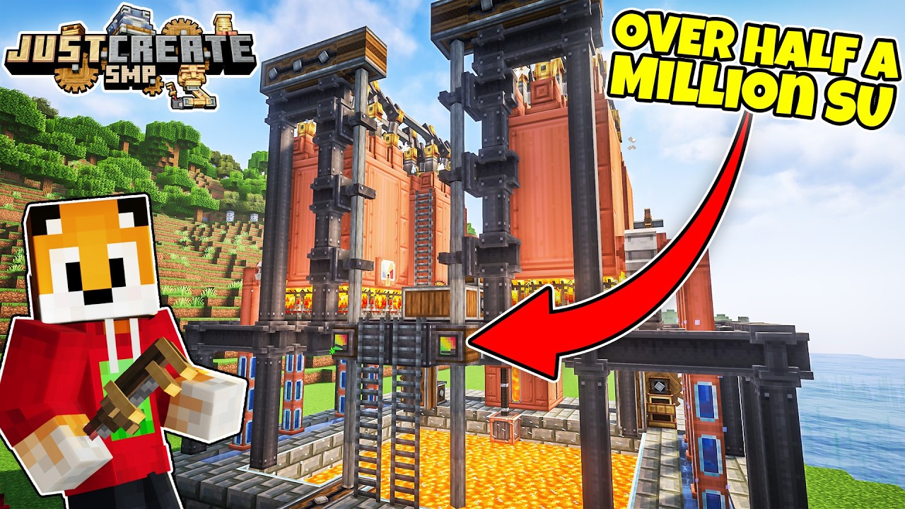 I made a HUGE POWER STATION in Minecraft Create Mod [#15]