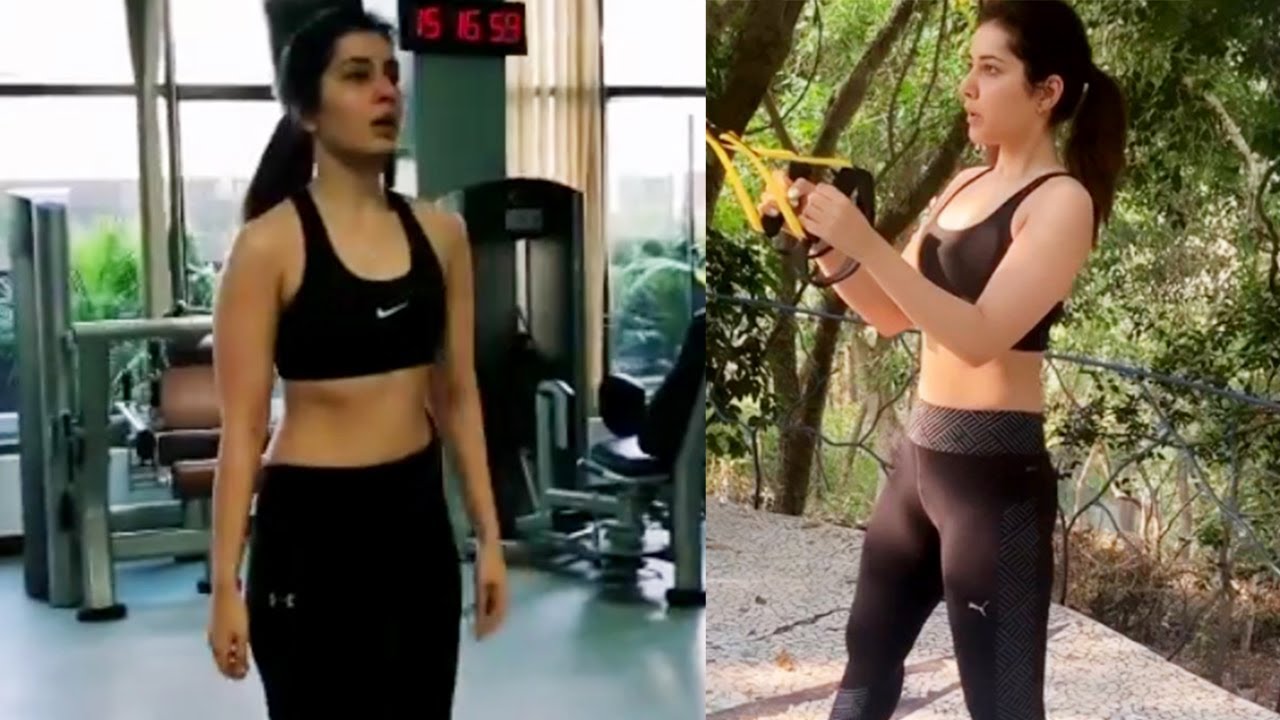 Raashi Khanna Stunning Gym Workout Video | Raashi Khanna Latest Workout Video | Celebrities Videos