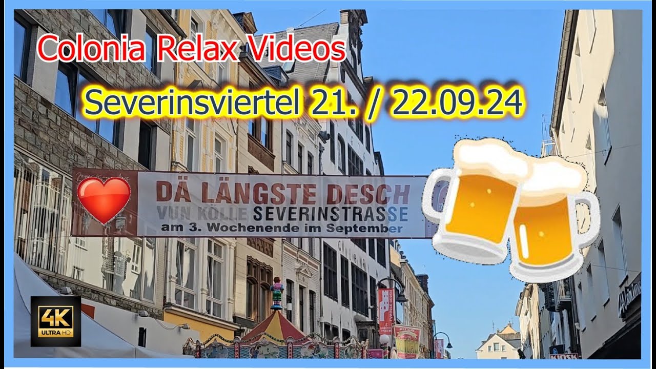Der längste Tisch von Köln 2024 - Bummeln, Shoppen, Schlendern im Severinsviertel Cologne - Germany