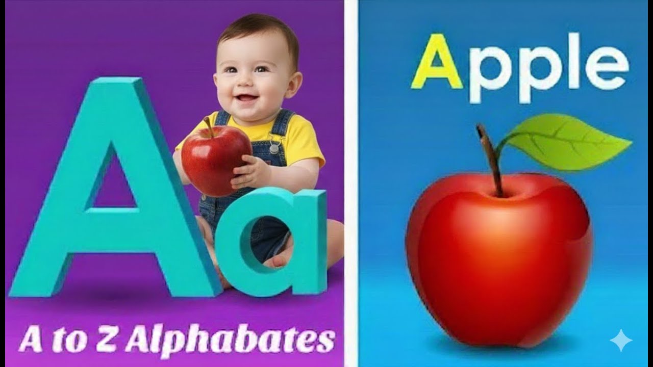 ABC Phonics Song with APPLE as Your First Lesson-ABCD, ABC Songs,  Nursery Rhymes, Baby Song