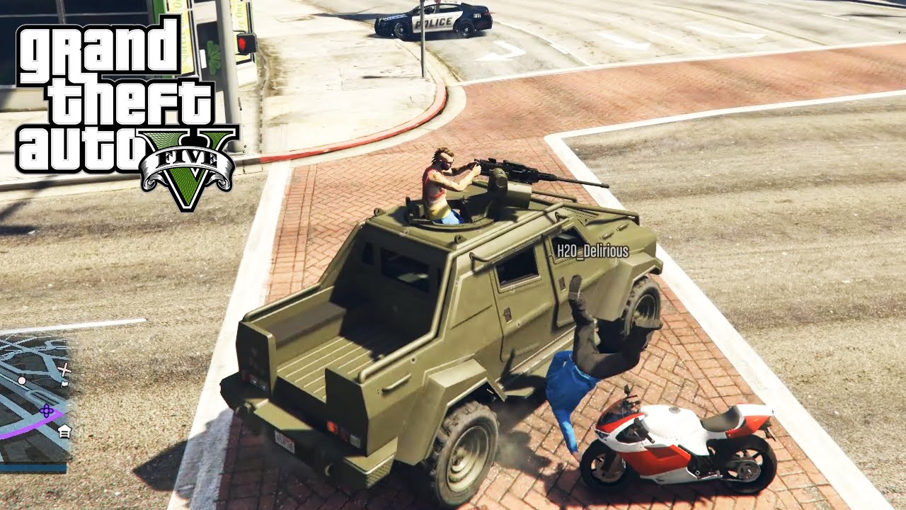 GTA 5 PC Online Луи, Дайти, Делириус и Му Снакель против всех