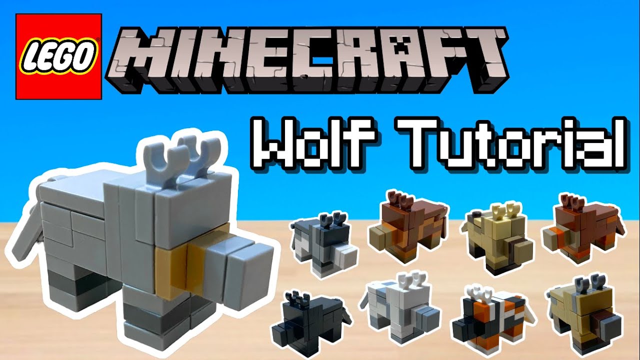 LEGO Minecraft wolf tutorial!