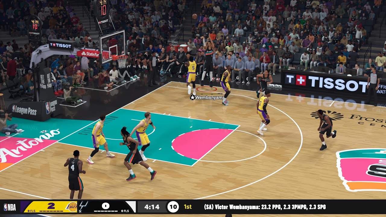 NBA 2K26 Gameplay (PS5) Spurs - Lakers Hall of Fame Difficulty
