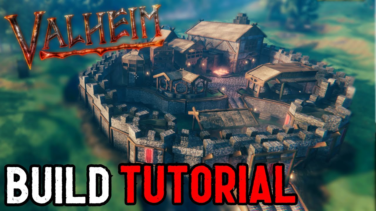 Valheim - How to Build a Castle/Castle Wall (step by step Tutorial)