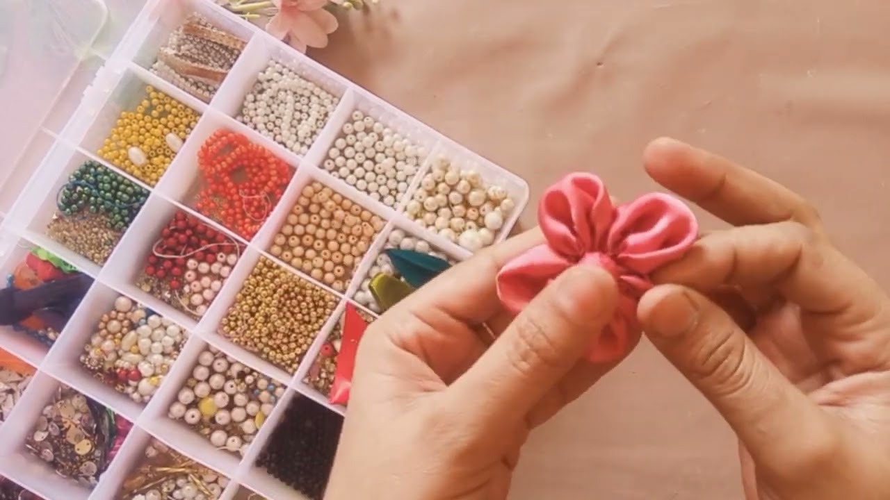 5 Flowers Tutorial _ Fabric Flowers Art _ DIY 976