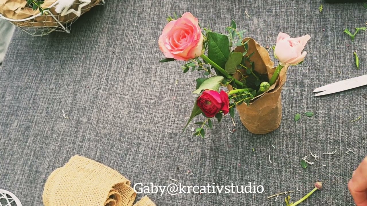 DIY: Rustikale Vase aus Konservendosen & Packpapier basteln 🌿📦