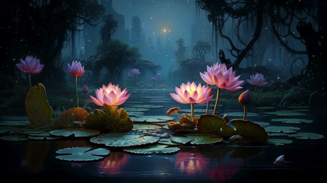 Peaceful Lotus Pond Ambience 🪷 Gentle Water Ripples & Nature Sounds for Meditation & Sleep