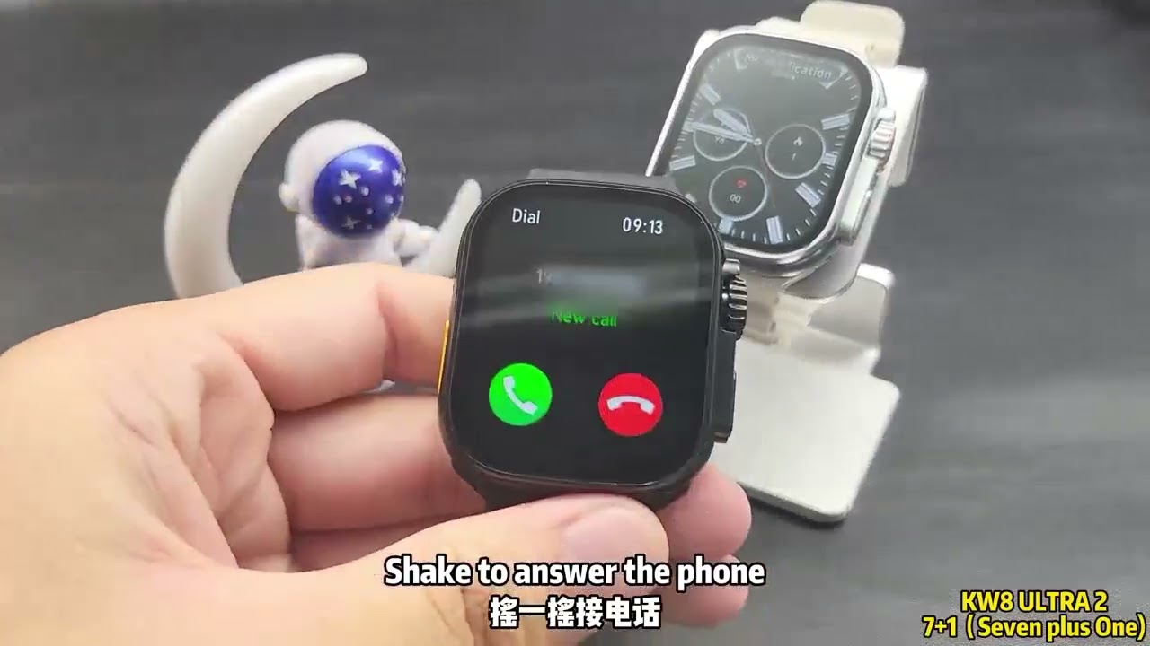 KW8 Ultra 2 Smartwatch Hand Gesture Control Answer Phone Call Lingdong Island Heart Rate Monitor