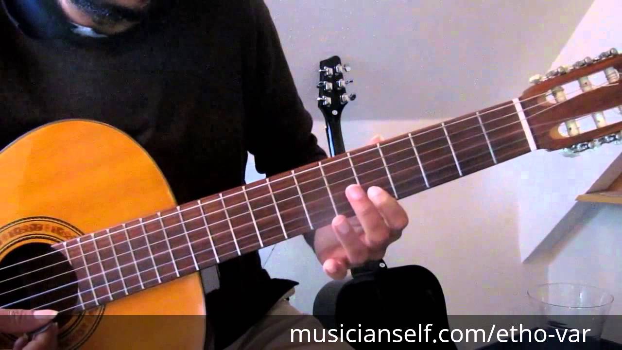 How to Sree Raga on Lead Guitar - Etho Vaarmukilin (Mal) song (part 1)