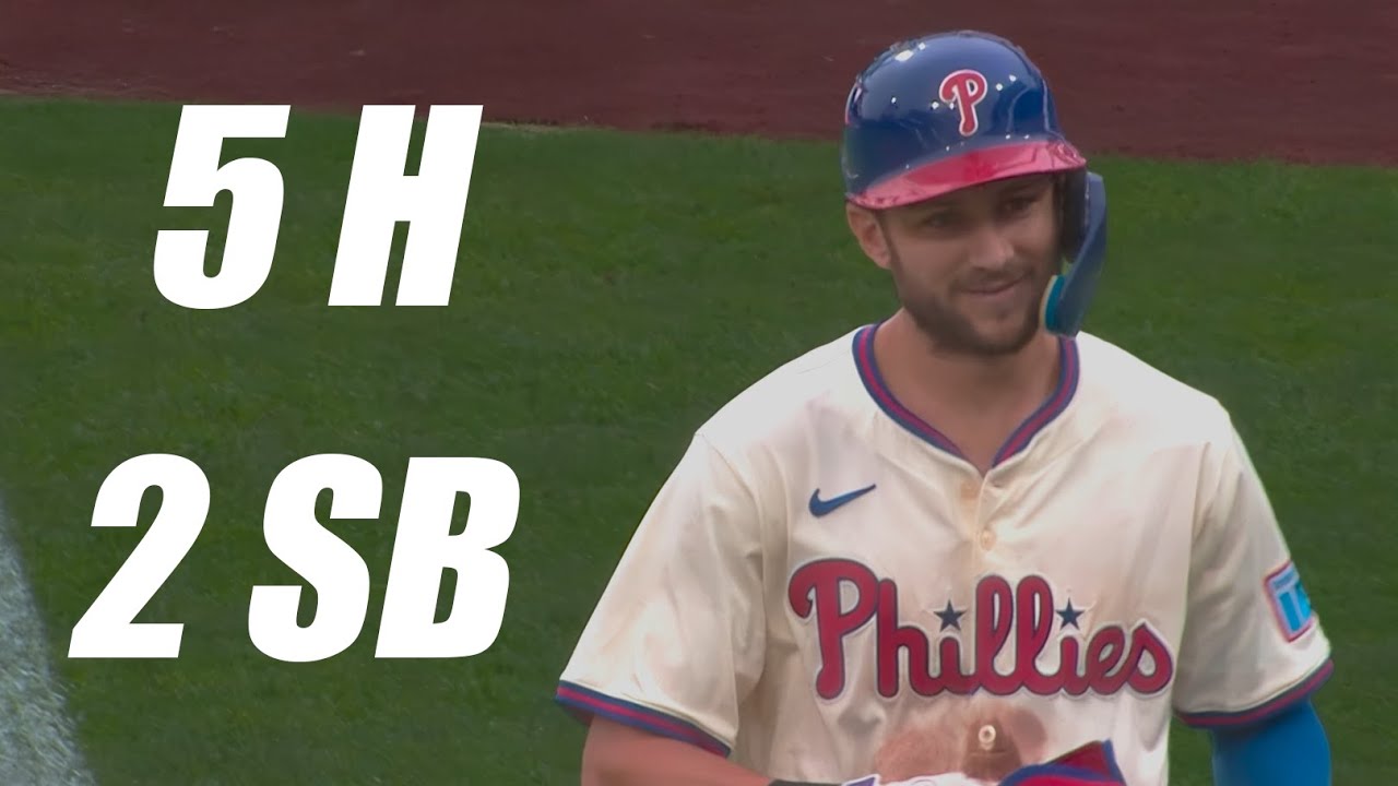 Trea Turner's 5 Hit Game with 2 Steals vs Mariners!