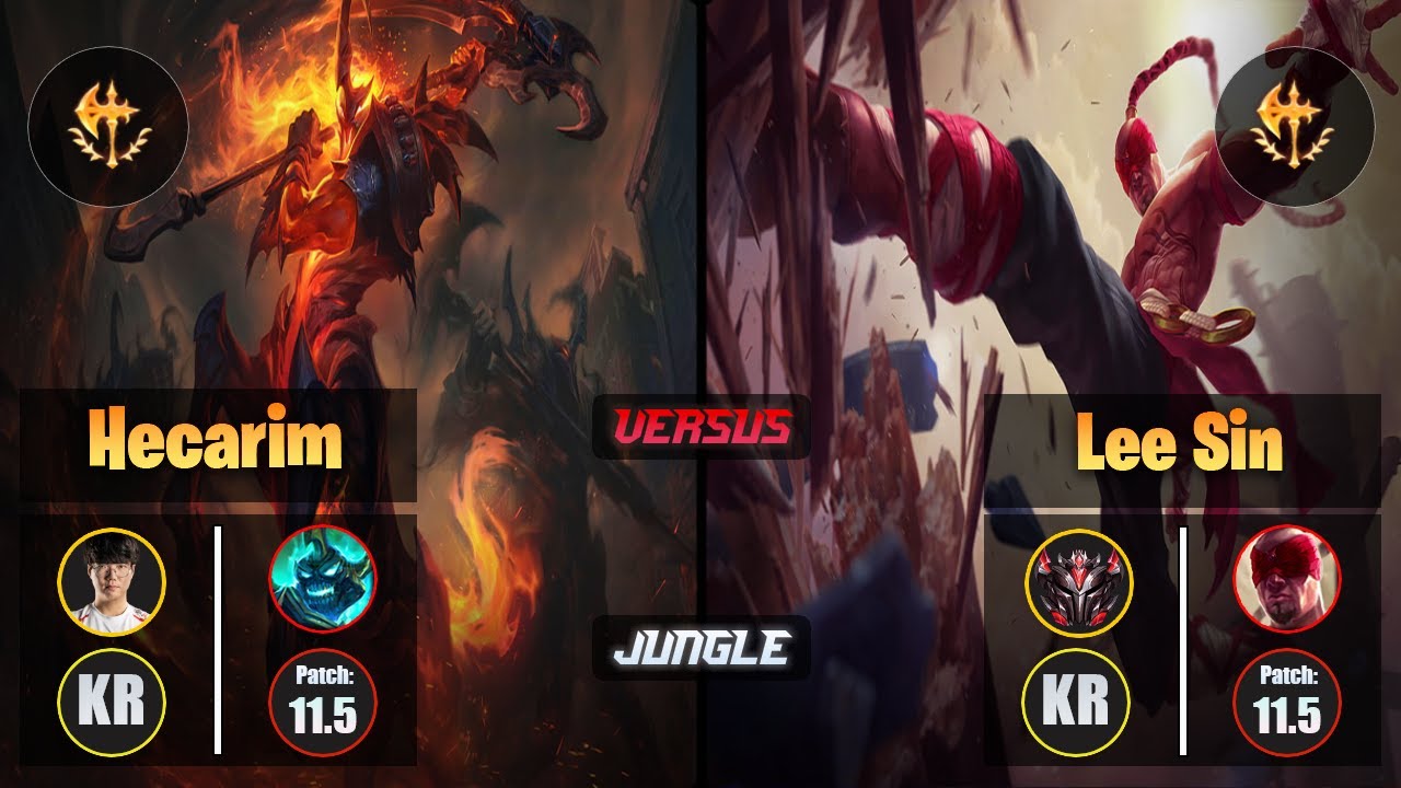 Haru HECARIM (Jungle) [Conqueror] VS LEE SIN - Grandmaster KR Patch 11.5