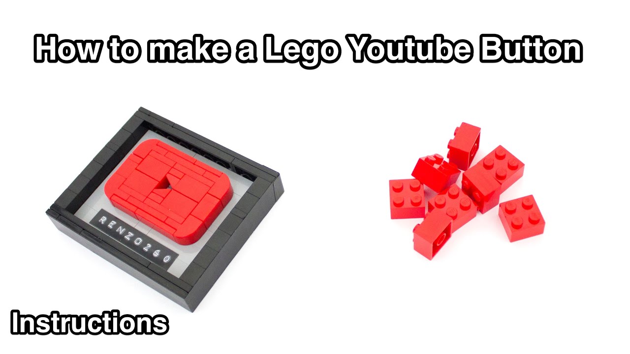 How to make a Lego Youtube Button award: Instructions