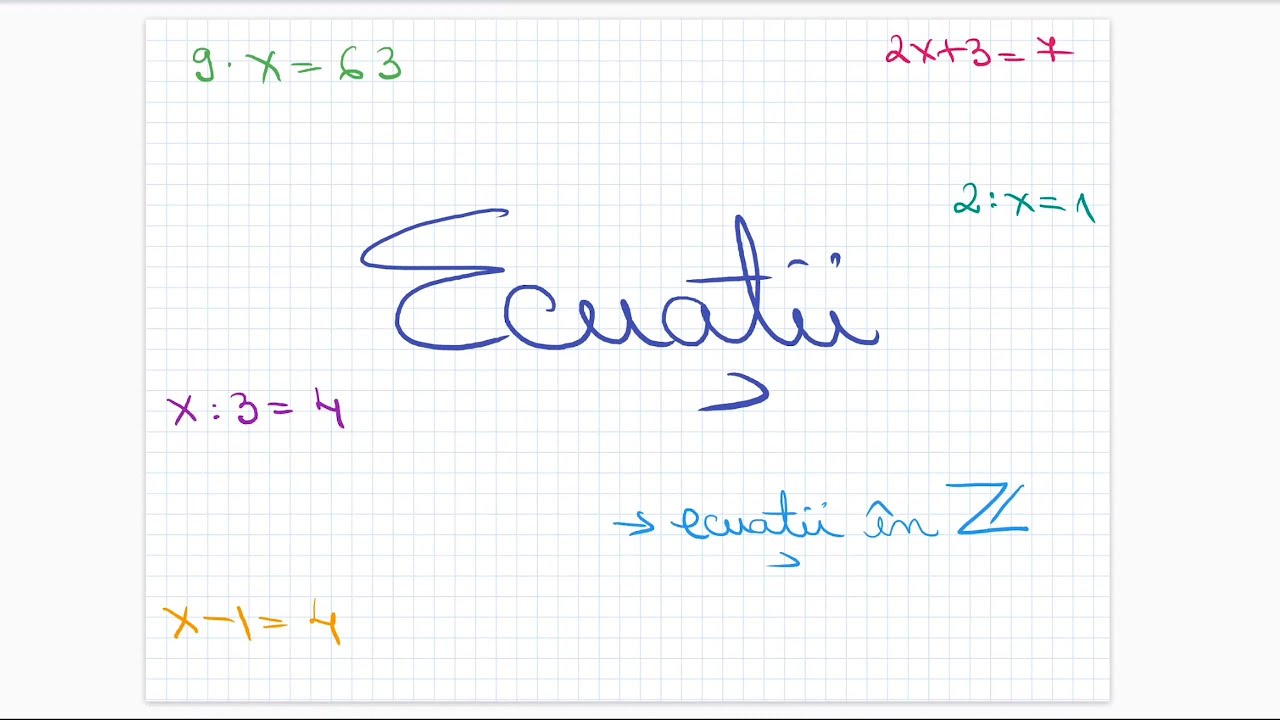 Ecuatii in Z - clasa a VI-a