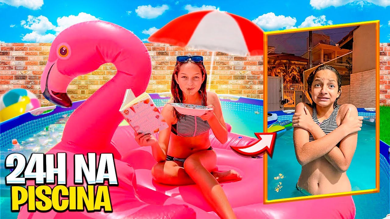 PASSEI 24 HORAS NA PISCINA 🥵🥶
