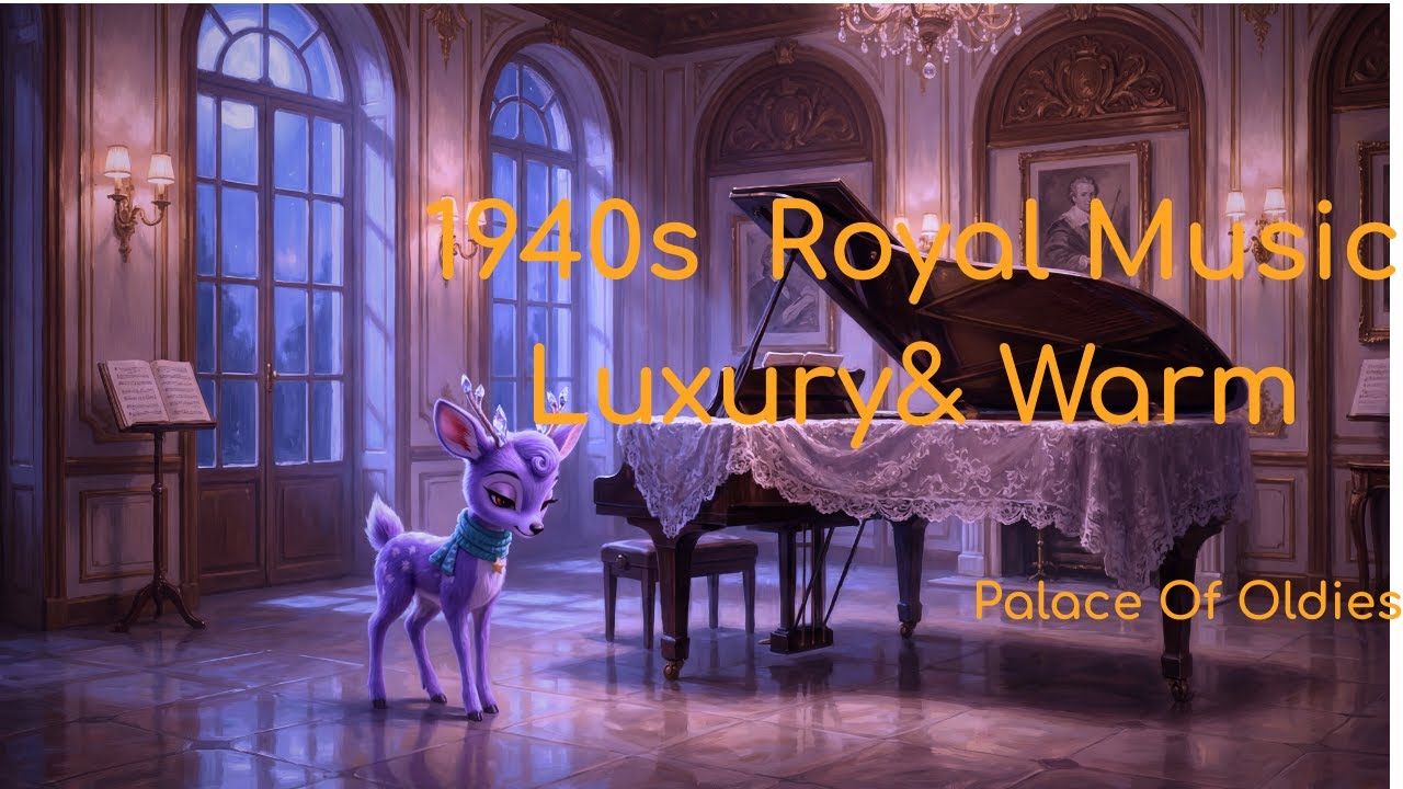 You Are Listening to 1940s Royal Piano Melody – Luxury & Warm  Luna in the Vintage Palace Music Room