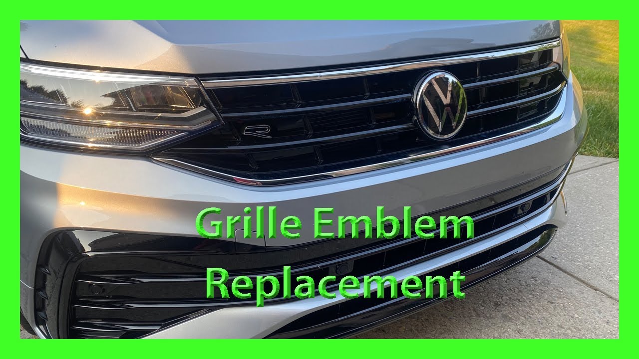 Changing the Grille emblem on a VW Tiguan.