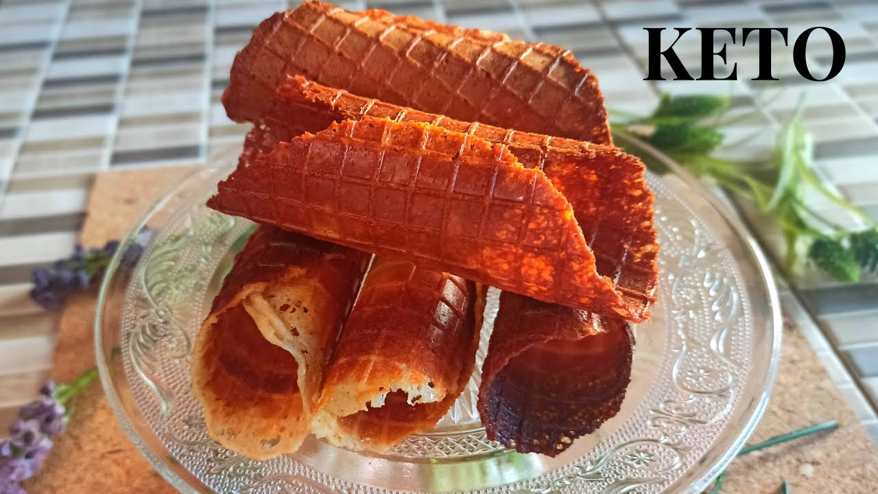 USE THIS INGREDIENT! It makes everything CRISPY! Keto Waffle Cones|Sicilian Cannoli #keto  #lowcarb