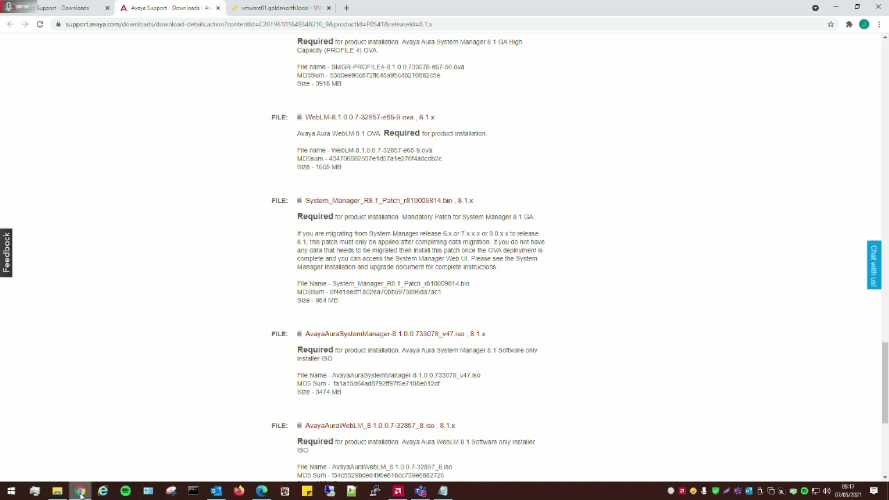 Installing Avaya Aura System Manager 8.1 on to VMWare using Avaya's SDM Client