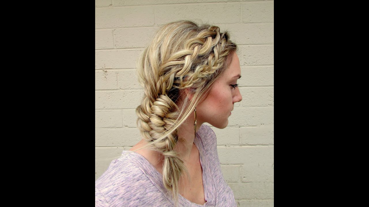 How to: Fishtail, Dutch Braid into a Three Strand Fishtail