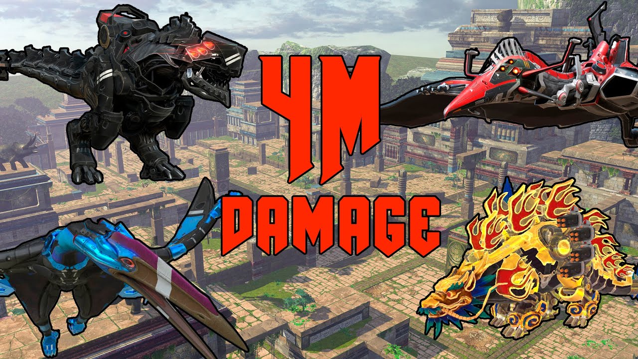 JMW. Dino War - 4M damage. Dragon, Quetz, T-Rex, Aram