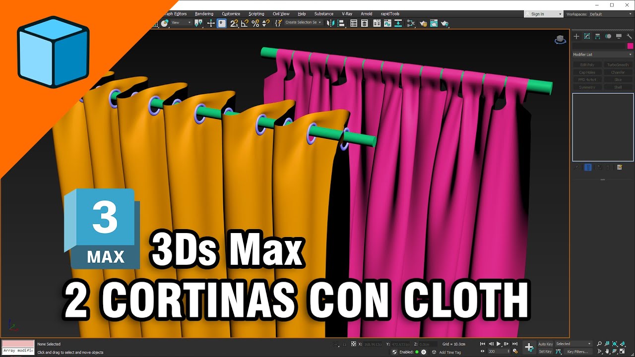 Modelar 2 tipos de cortina con el modificador Cloth | GianCR