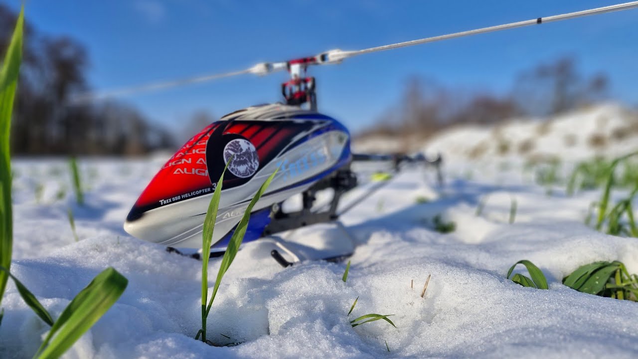 Helicopter  rc Align trex 550x  winter ❄️☀️ trening pilot Marcin Bugajewski 🇵🇱