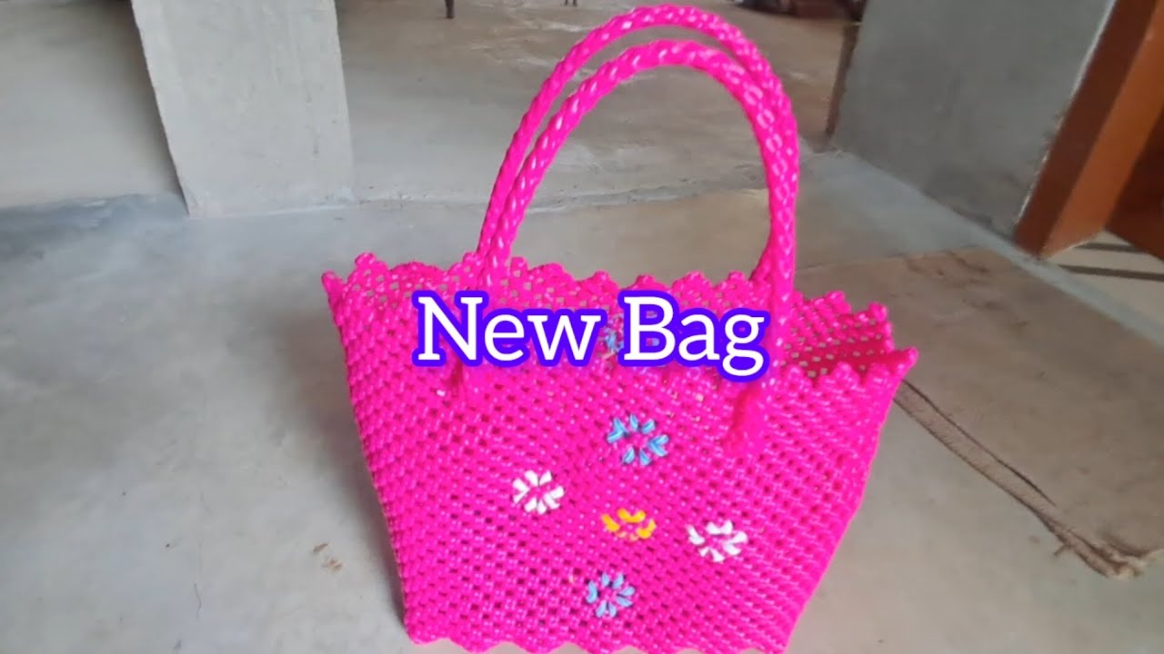 pink plastic wire bag || Maina Brahma || #plasticbag