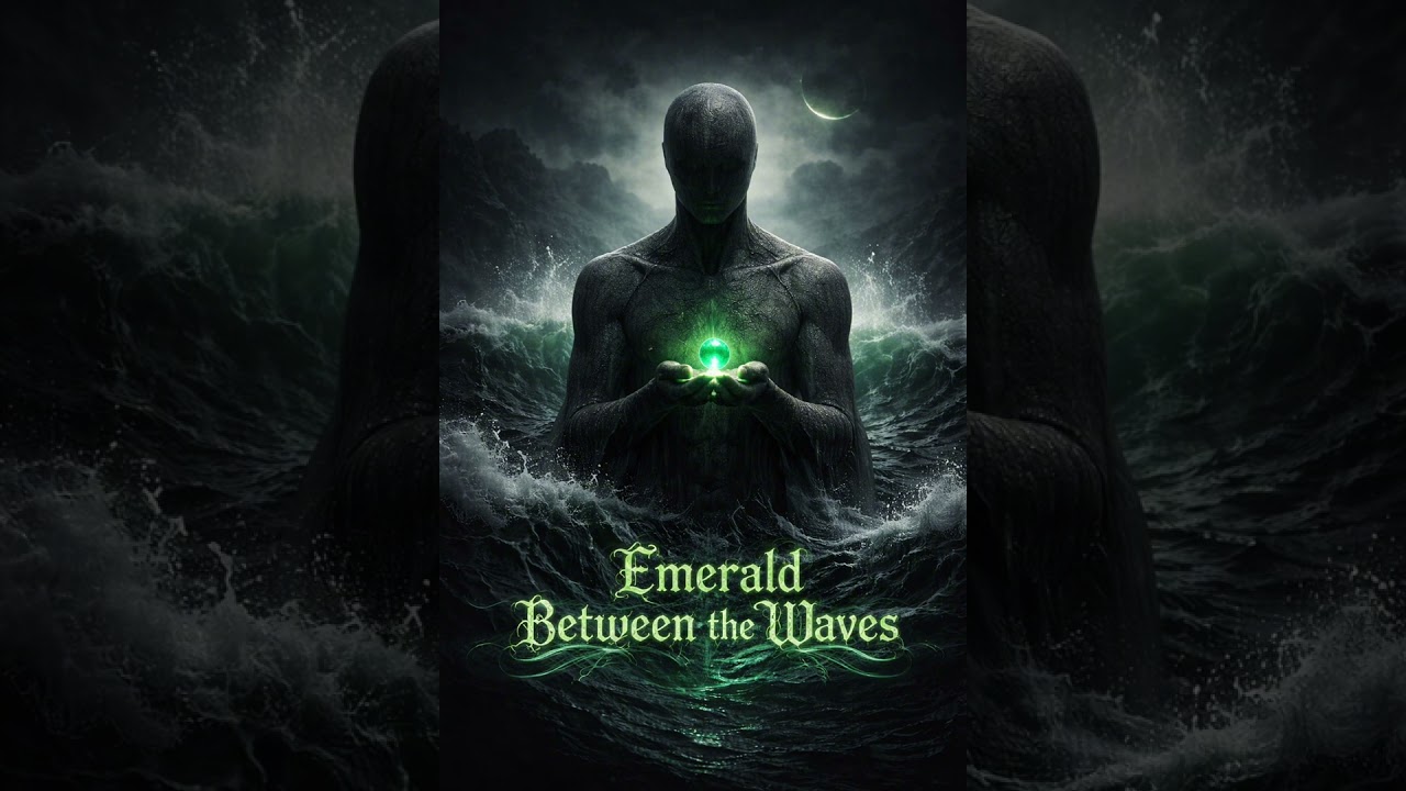 Emerald between the waves 