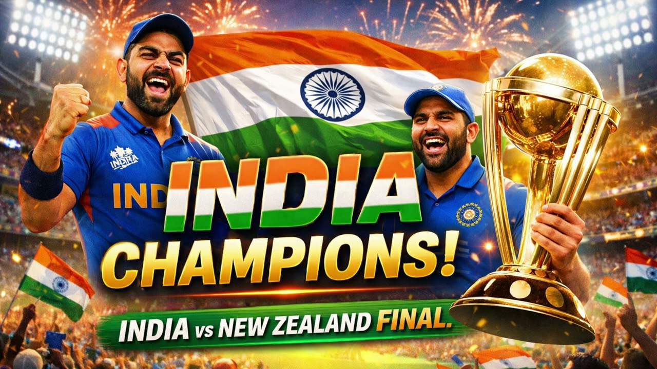 India Won the Final 🇮🇳 | Victory Anthem for Team India vs New Zealand | World Cup Champion Song