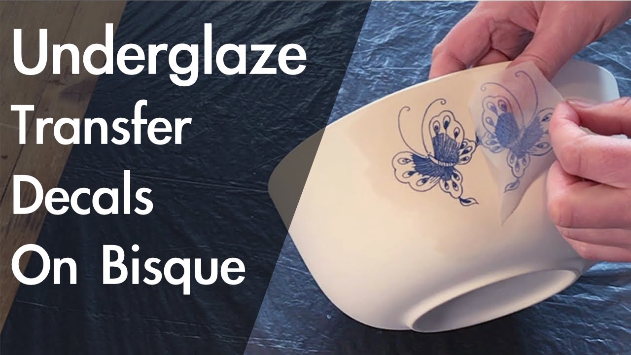 Underglaze Transfer Decals onto Bisque Pottery