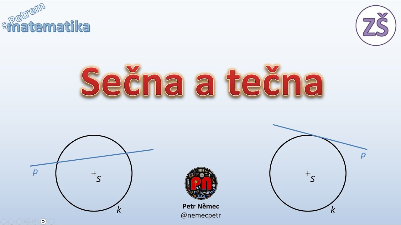 Sečna a tečna kružnice - Matematika 8 ZŠ
