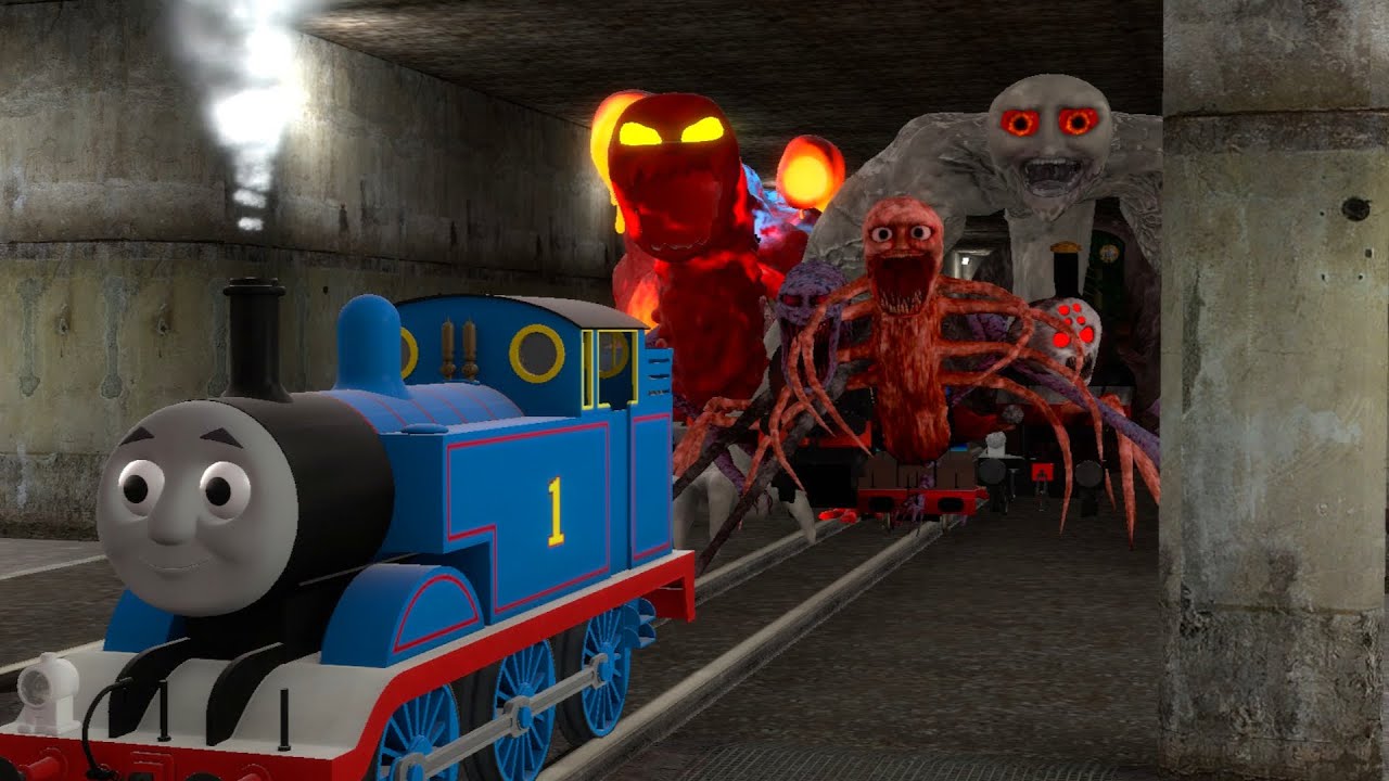 Building a Thomas Train Chased By Cursed Train Monster in Garry's Mod