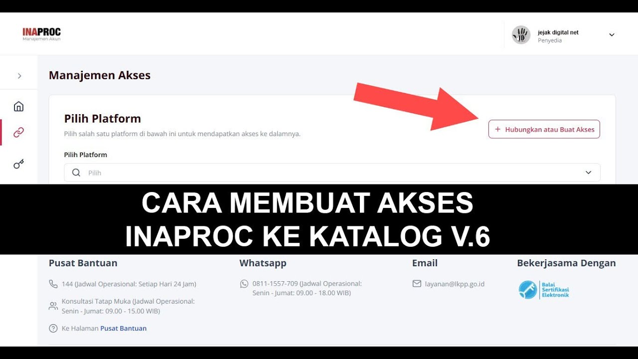 Cara Buat Akses INAPROC Ke Katalog V 6