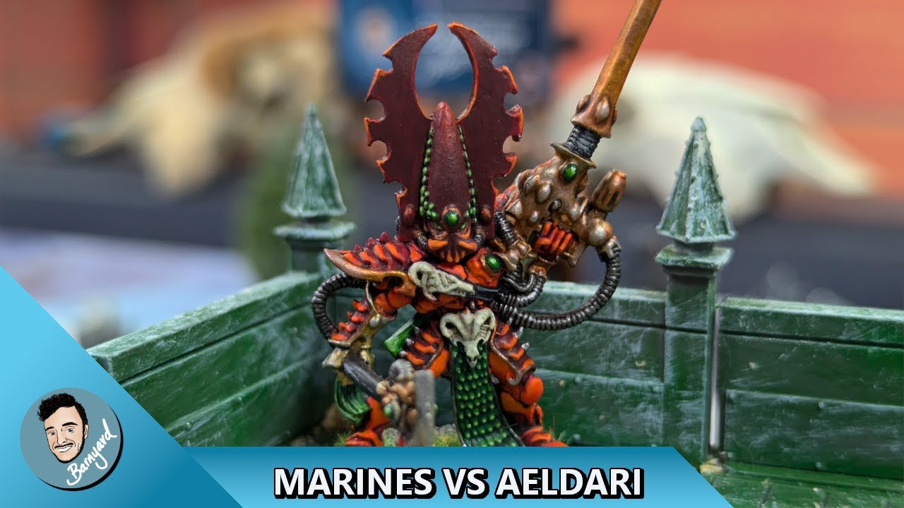 AELDARI VS SPACE MARINES WARHAMMER BATTLE REPORT