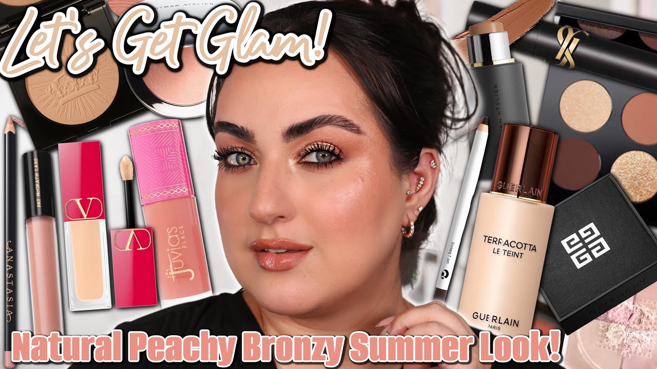 THE BEST NATURAL BRONZY PEACH SUMMER TIME MAKEUP! | LET'S GET GLAM!