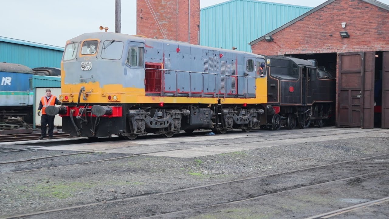 Ex CIE 141 class loco 142 shunting at Whitehead RPSI base 05/01/2019