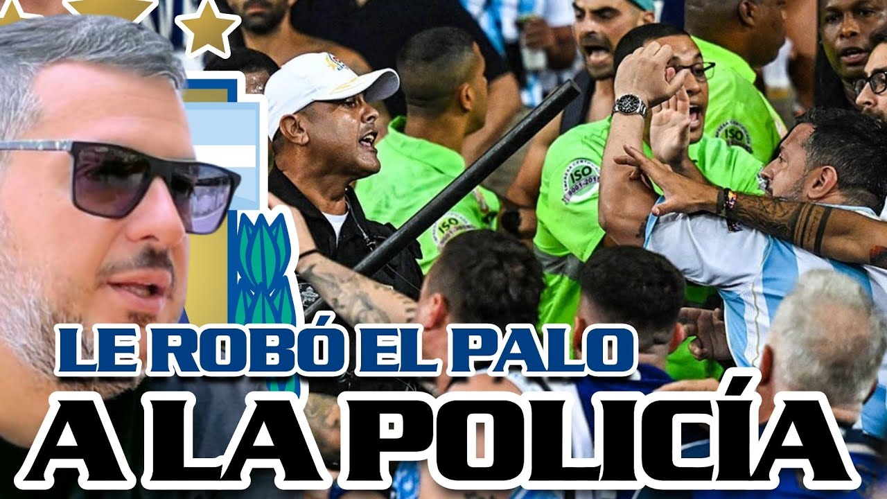 Brasil vs Argentina | Emi Coroniti le sacó el palo a un policía en los incidentes. Rompe el silencio